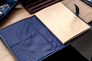 1pc Pacem II Blank Refillable Vegan Leather Journal (Medium) with Gift Box Packaging + 3 Medium Refills Blank Notebook Journal Inserts - Jacinto & Lirio
