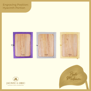 Logo Engraving Personalization on Water Hyacinth Portion - Jacinto & Lirio