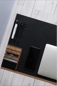 Jacinto & Lirio - WFH Desk Mat or Gaming Pad with Pockets and Card Holders