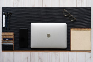 Jacinto & Lirio - WFH Desk Mat or Gaming Pad with Pockets and Card Holders