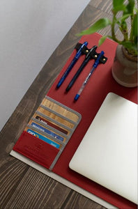 Jacinto & Lirio - WFH Desk Mat or Gaming Pad with Pockets and Card Holders